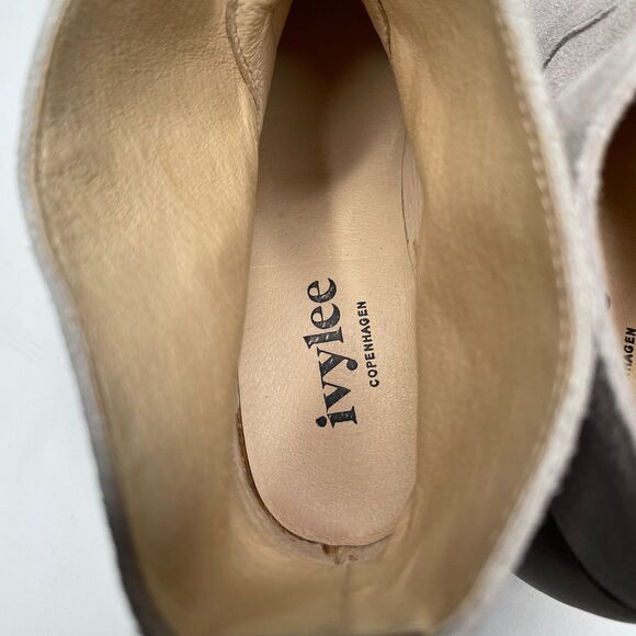 IVYLEE COPENHAGEN Gray Suede Split Front Boots Womens Size EU 38 / US 7.5 - Picture 6 of 11